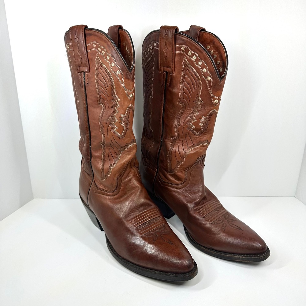 Dan Post Womens Brown Leather Western Cowboy Boots Pointed Toe DP3467 Size 8